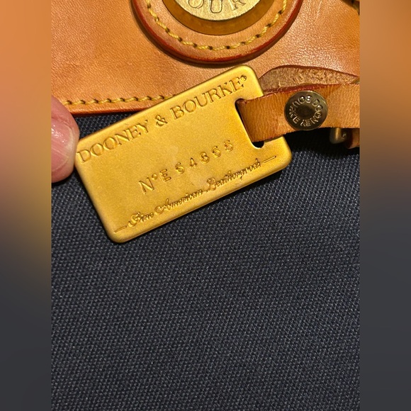 Dooney & Bourke Navy Canvas Satchel/Bag - Picture 4 of 11